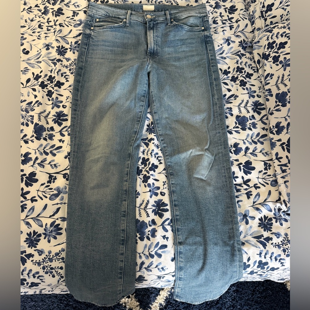 MOTHER Mid Wash Straight Leg Jeans